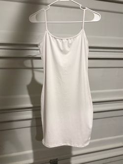 White Spaghetti Strap Mini Dress