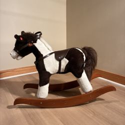 Chrisha Playful Plush Rocking Horse