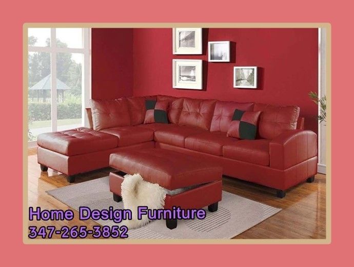 Brand New Modern Leather Sectional For