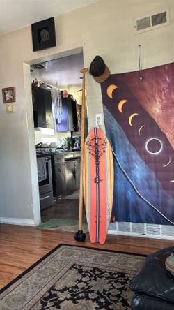 Kahuna skateboard with stick Shaka surf kahuna creations