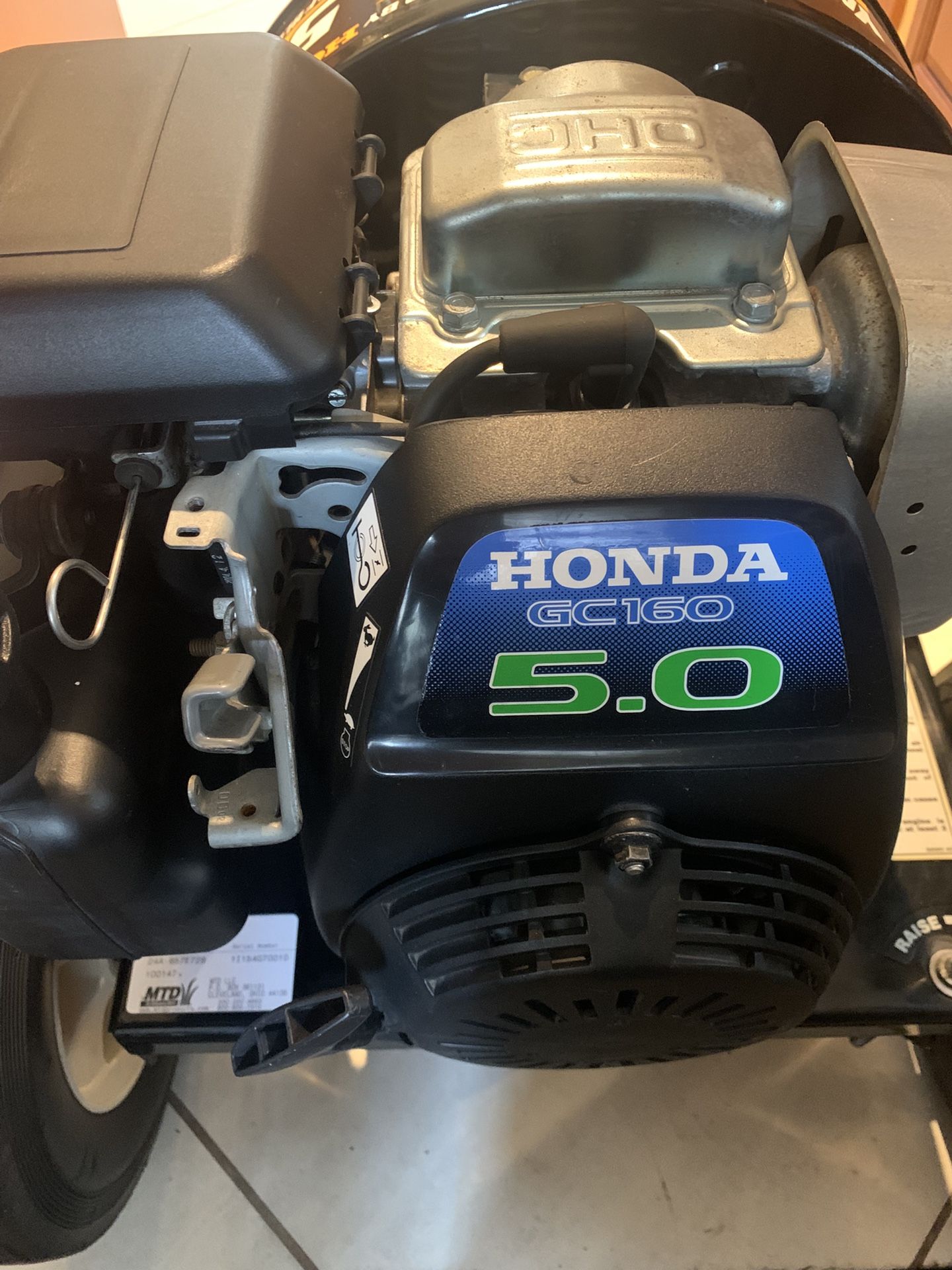 Yard Machine 5hp Push Leaf Blower Honda GC160 Engine