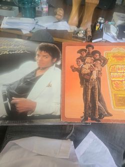 Michael Jackson beautiful vinyl record collection