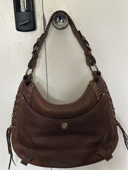 バッグ Coach Tobacco Abbey Lace Flap Hobo Rare Coach Ltd Ed Studded Lace Flap Tobacco Leather LG Abbey Satchel