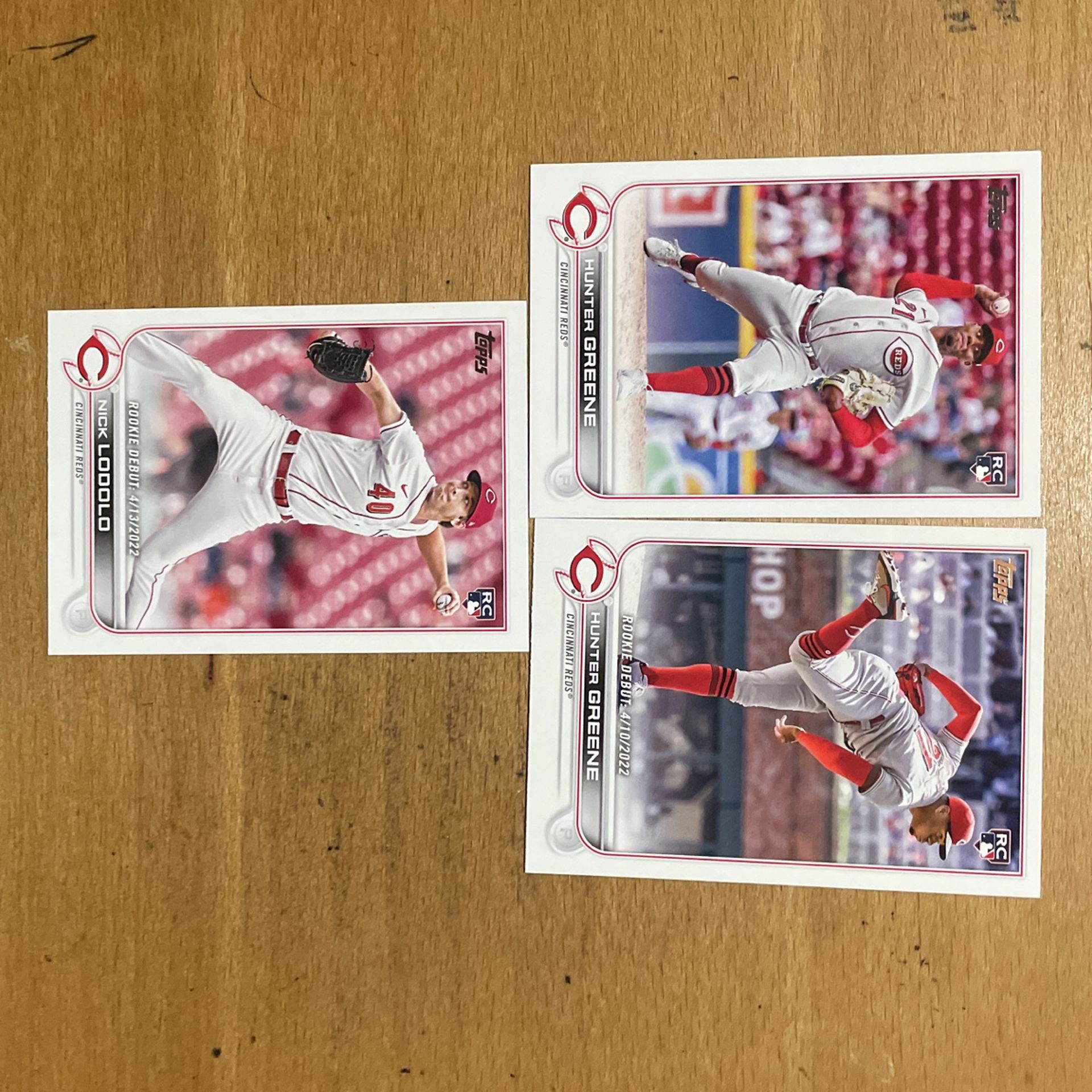 2022 TOPPS UPDATE CINCINNATI REDS 3 CARD ROOKIE LOT 