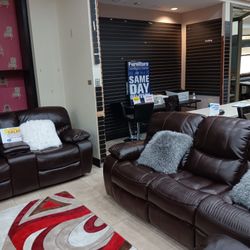 Madrid Brown Leather Reclining Sofa/Loveseat Sets---$1299---Unreal Pricing!!!---Same Day Delivery Available 
