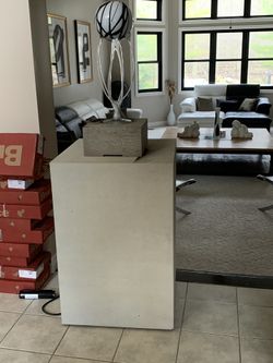 Statue stand with power cord