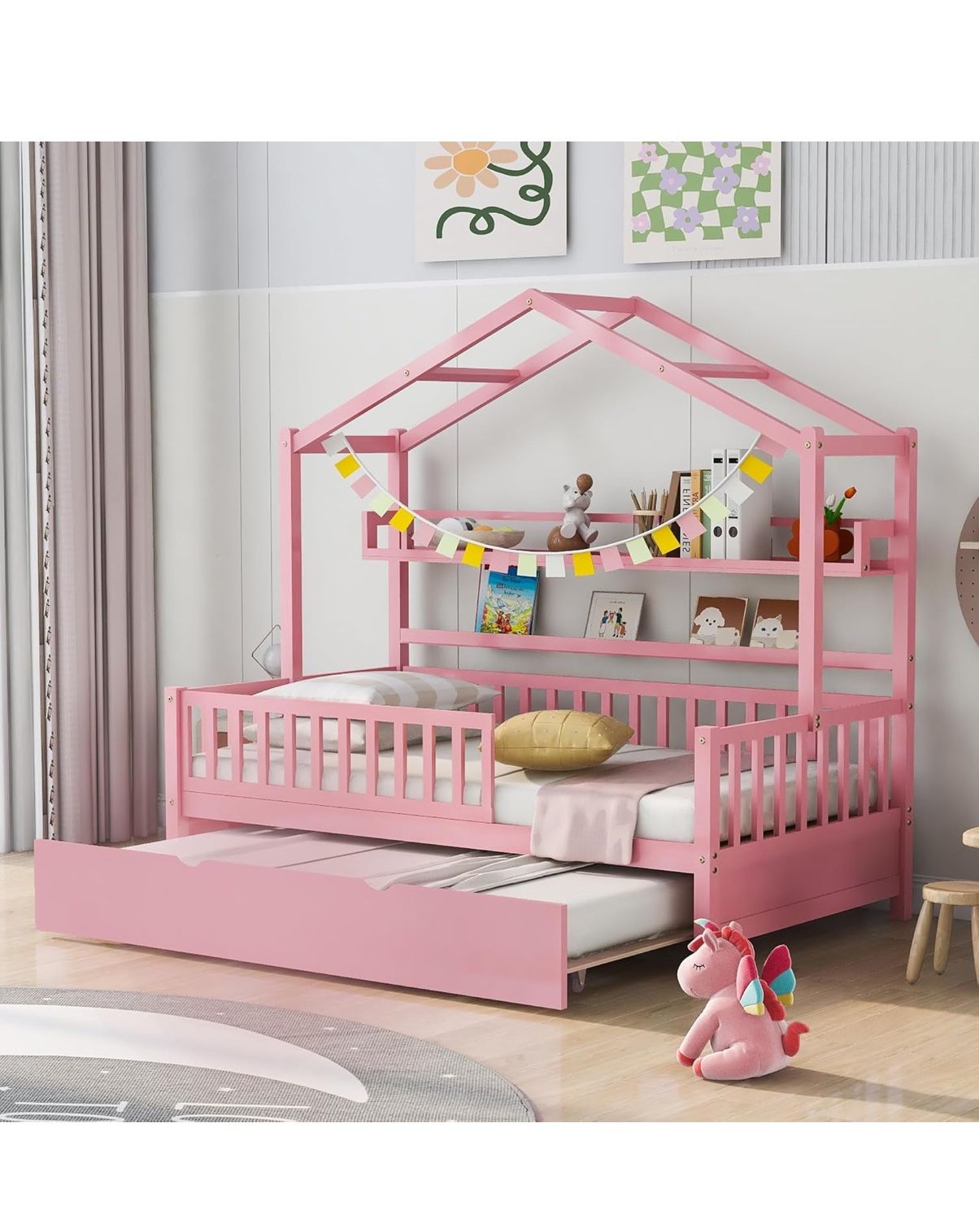 Twin house bed