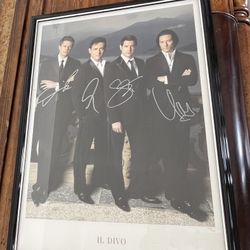 Signed IL Divo & Michael Buble Picture Frames 