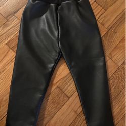 Pleather Girl Pants 12 -18Months Fleece Lined 