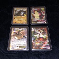 Pokémon TCG 4 Card Lot V max EX Celebrations Near Mint W/ Hard Sleeve