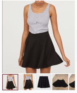 Black skirt with zipper back size large