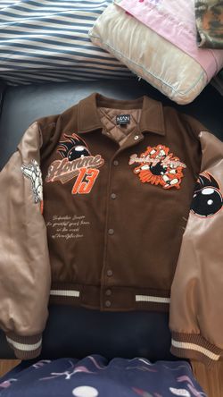 Brown varsity jacket size L