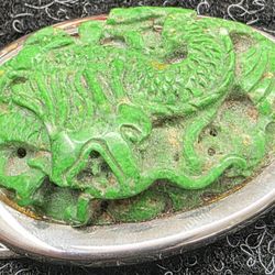 Burma mawsit jade belt buckle