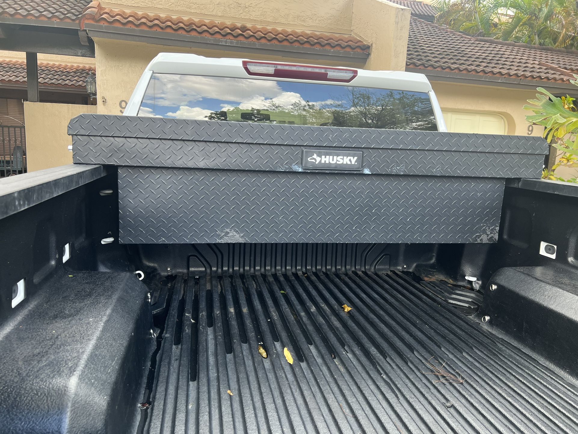 Husky Matte Black Aluminum Full Size Crossbed Truck Tool Box
