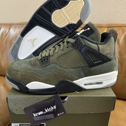 New*  Air JORDAN 4 Retro "Craft Olive" MENS Size 10 12 US - OG All DS