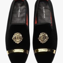 ELANROMAN Men's Velvet Loafers Size 8