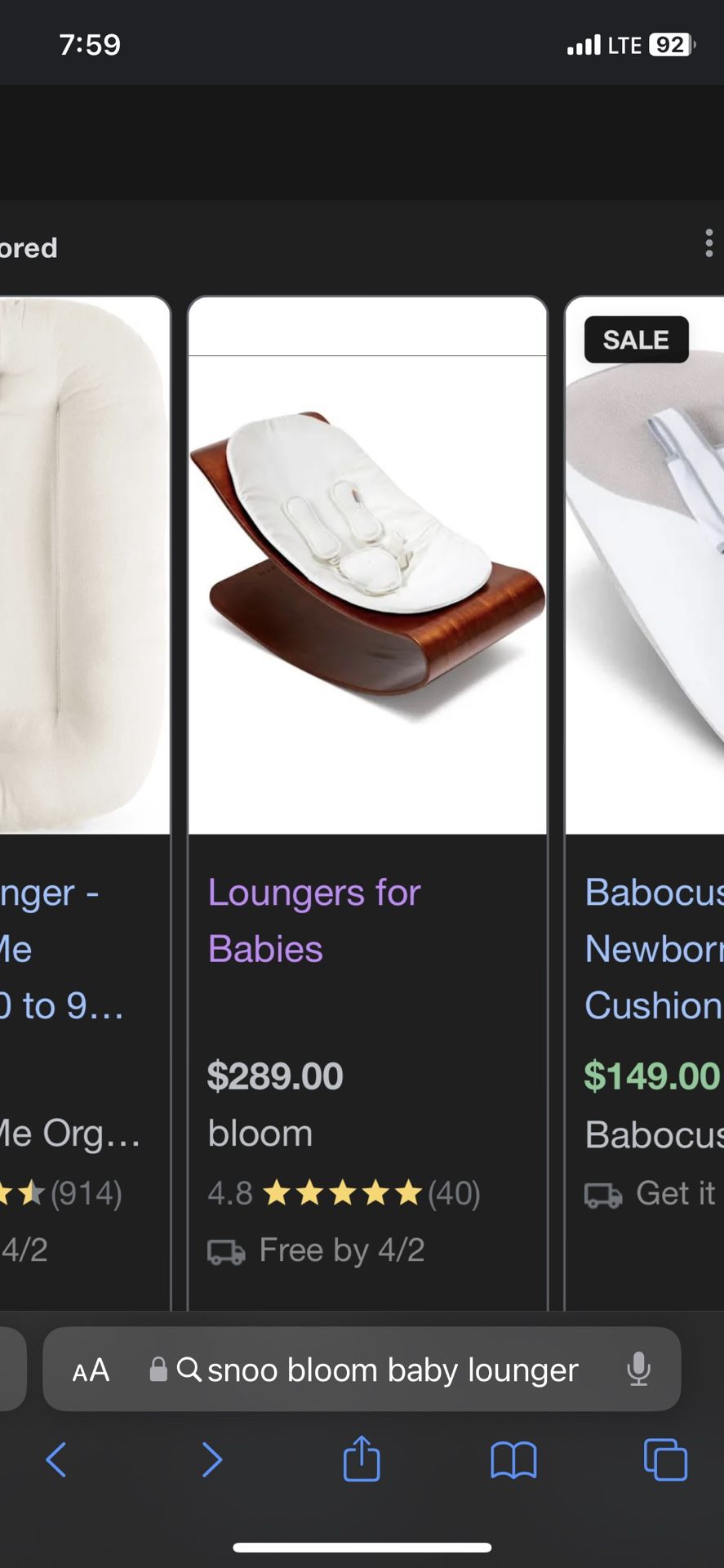 Snoo Baby Lounger/Baby Rocker