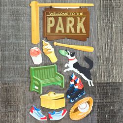 New Welcome To The Park Scrapbook Stickers
