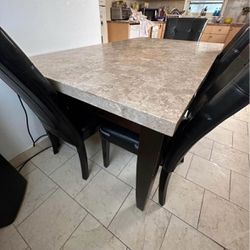 Big kitchen marble dining table