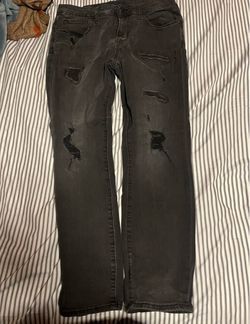 Black Distressed Ripped Denim Jeans