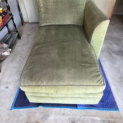 Emerald green corduroy, chaise/loveseat