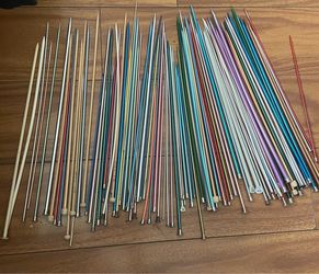 Large Lot of Knitting Needles Mixed Sizes