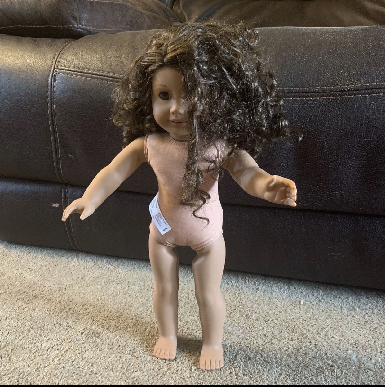 American Girl Doll 18" Dark Curly Hair