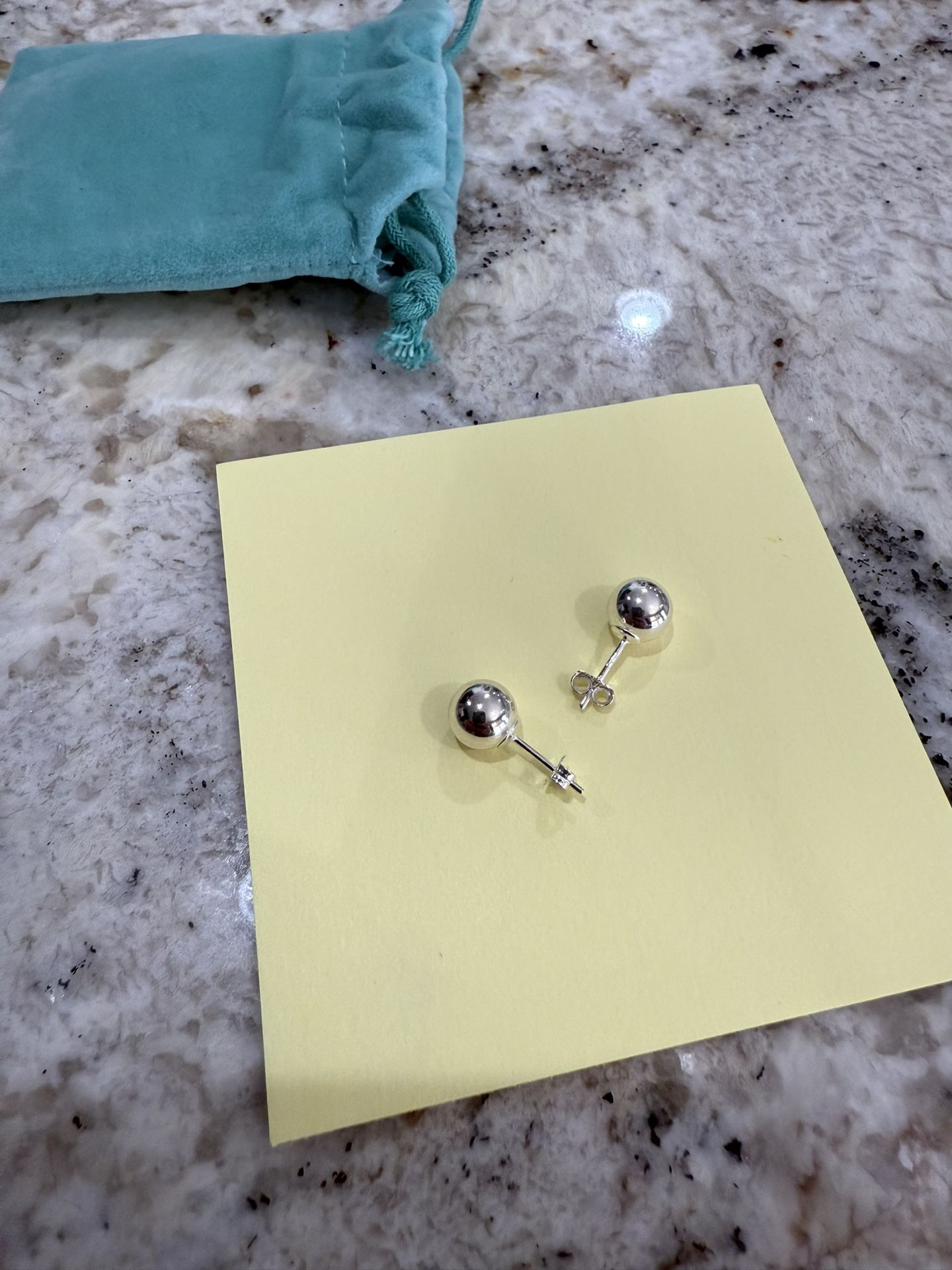 NEW Brilliant Earth Silver Ball Stud Earrings (8mm)