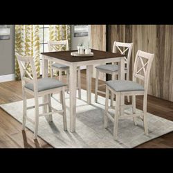 Tahoe Counter Height Set Antique White

