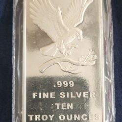 10 Troy oz Silver .999 Bald Eagle