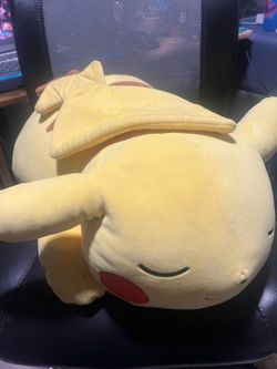 Sleeping pikachu plush