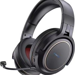 Wireless Gaming Headset for PS5,PS4,PC with Microphone,Lossless 2.4GHz Ultra-Low Latency,Noise Cancelling MIC,Long Battery Life,Wired Mode for Xbox On
