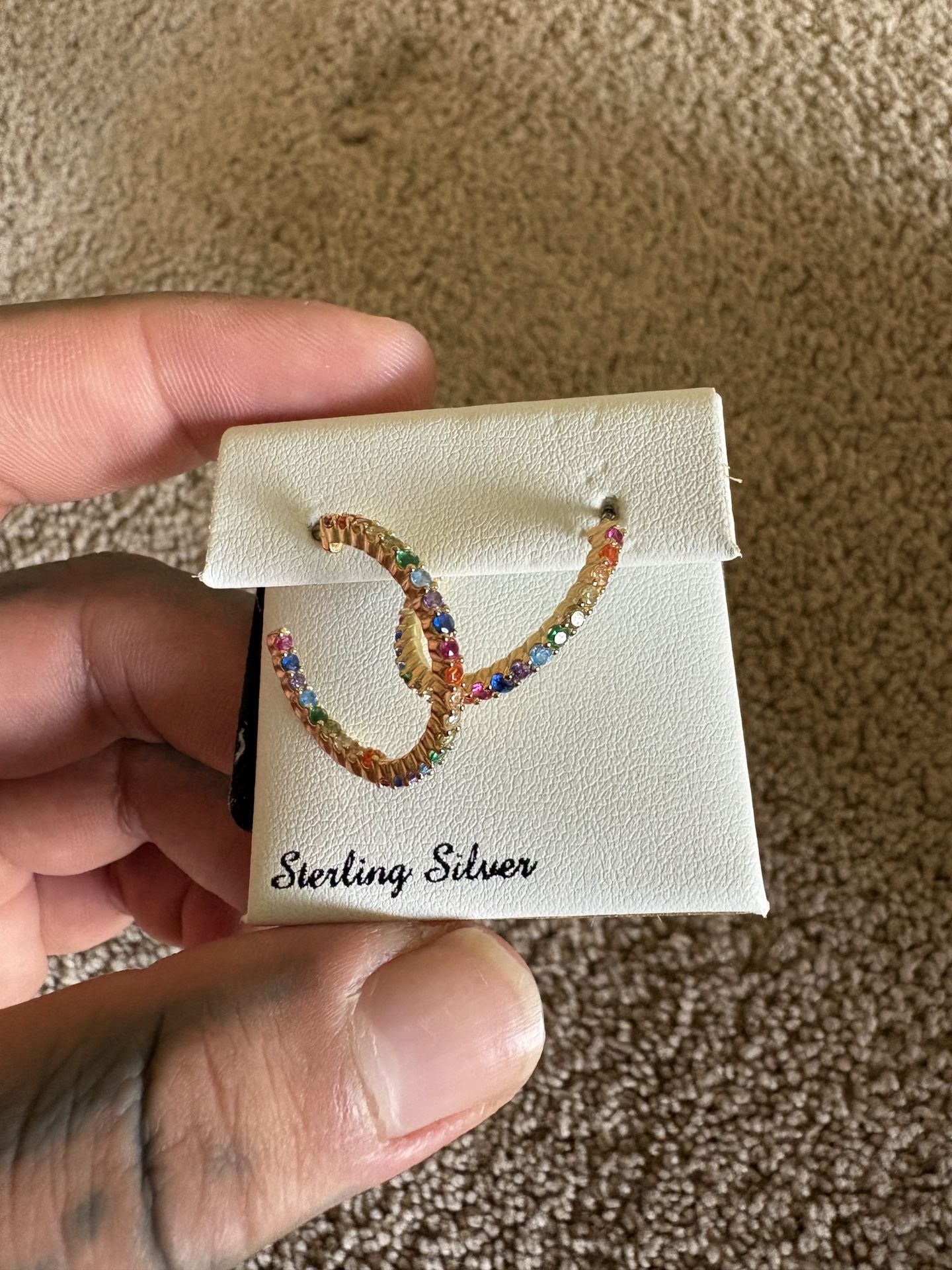 Sterling Silver Colored Earings