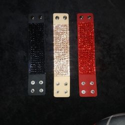 3 Sparkly Cuff Bracelets 