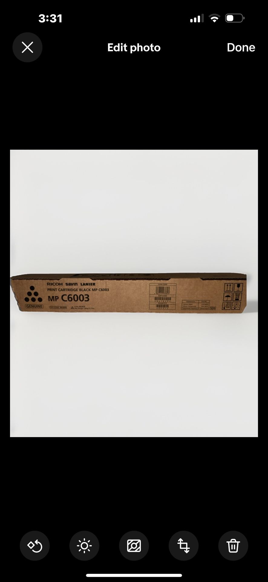 Genuine Ricoh Savin Lanier 841849 Black Toner Cartridge MP C6003 New Sealed