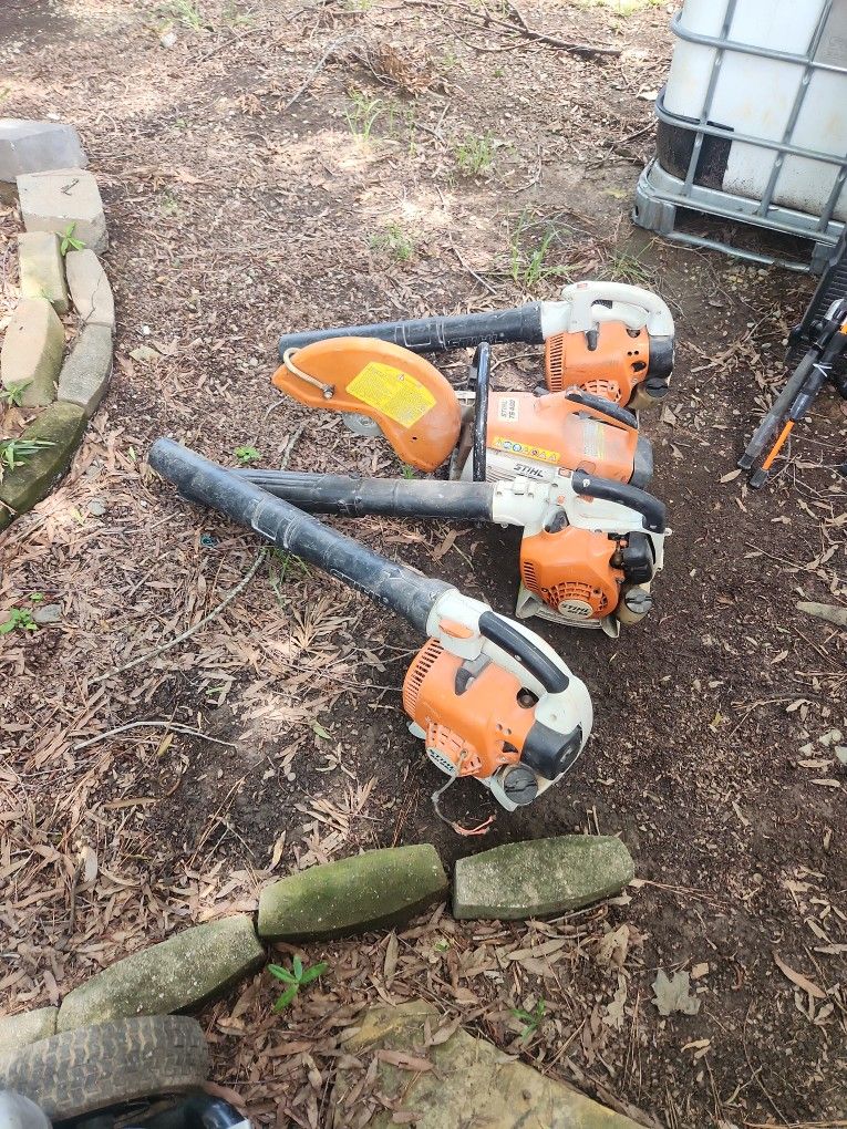 Stihl Blower And SAW Concret