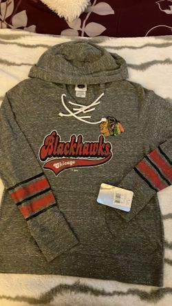 Blackhawks Women’s Size M/8-10 Gray Hoodie Long Sleeve