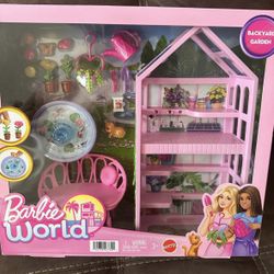 New Barbie garden play set