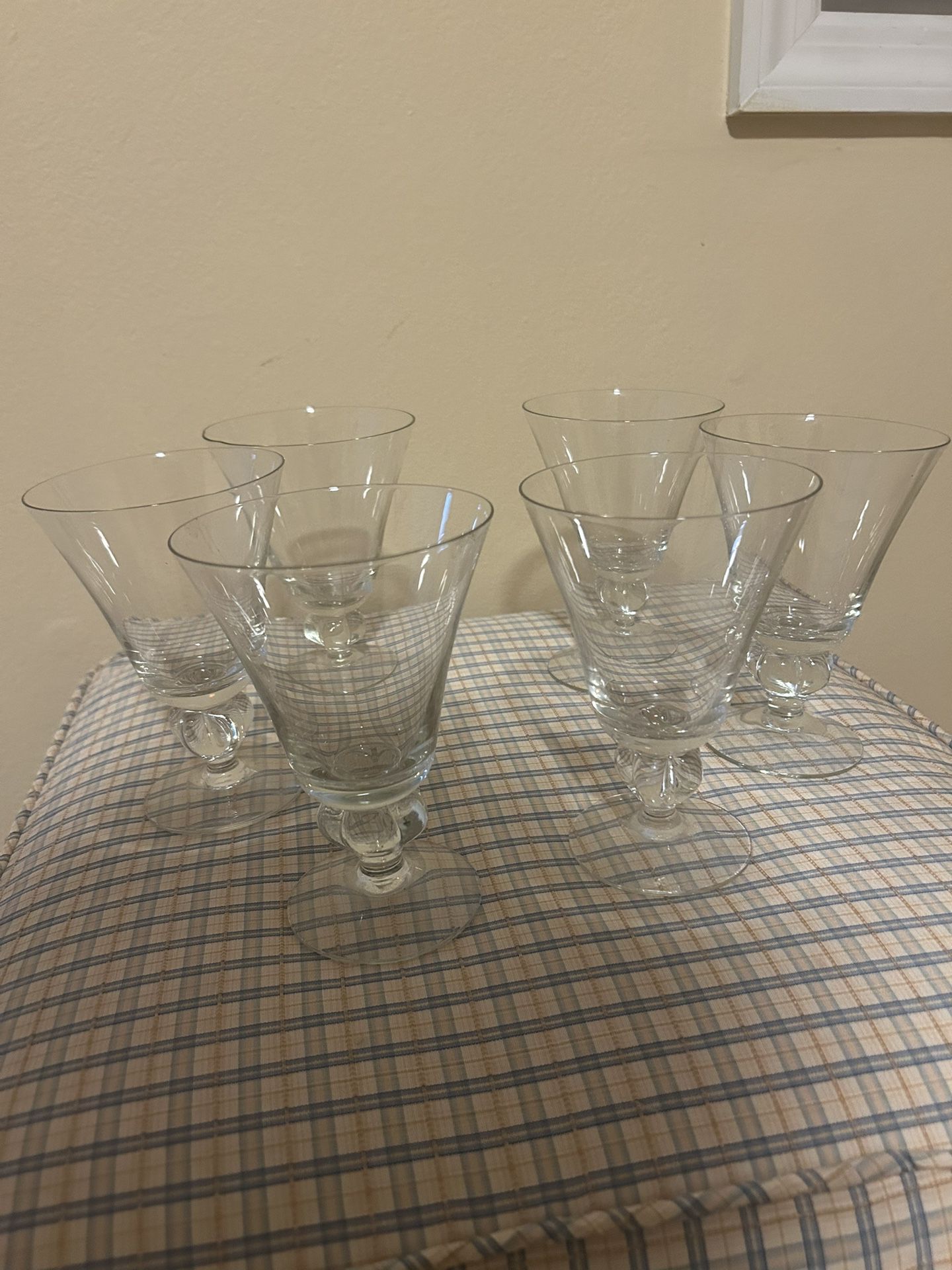 6 Crystal Glasses From 1954. 