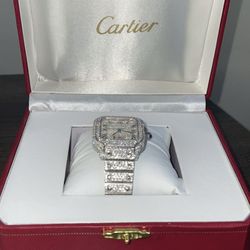 Cartier Watch , Moissanite Diamonds