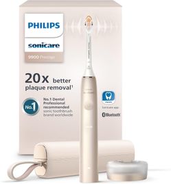 Philips Sonicare - 9900 Prestige Rechargeable Electric Toothbrush with SenseIQ - Champagne