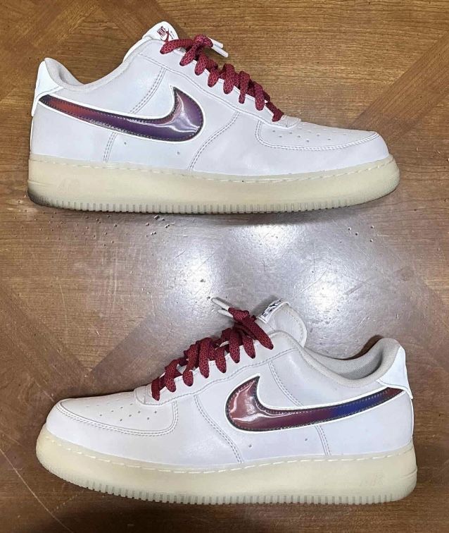 Nike Air Force 1 'De Lo Mio' White Sneakers, Size 11 BNIB BQ8448-100