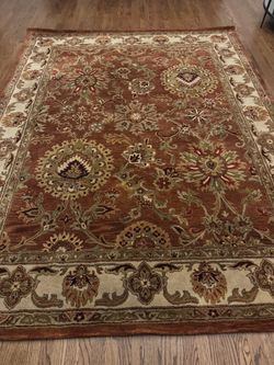Genuine 100% Wool Nourison Jaipur Area Rug - 8x10 Rust