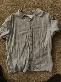 Blue Casual Button Up Shirt