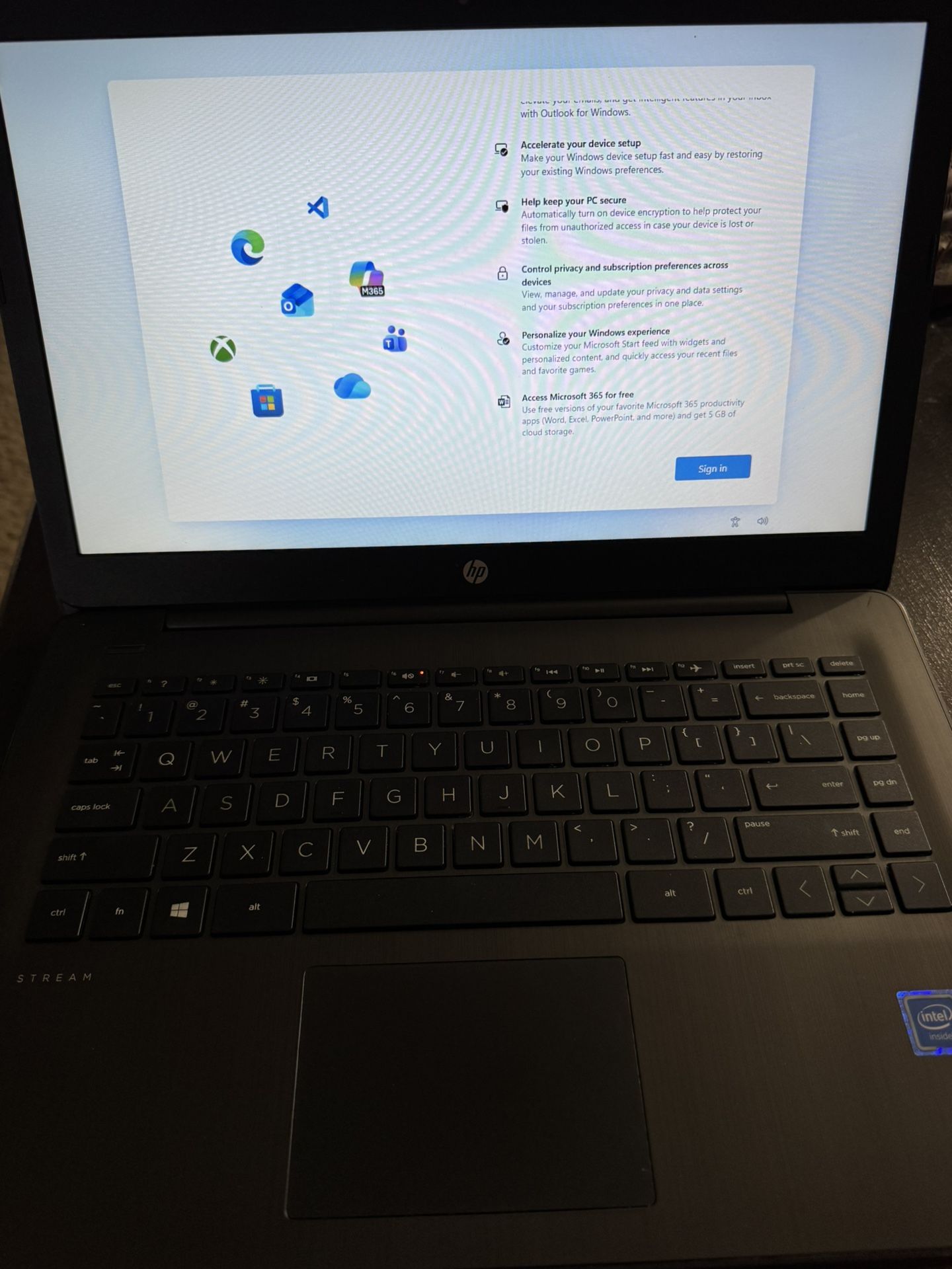 HP Stream Laptop 13IN, Black