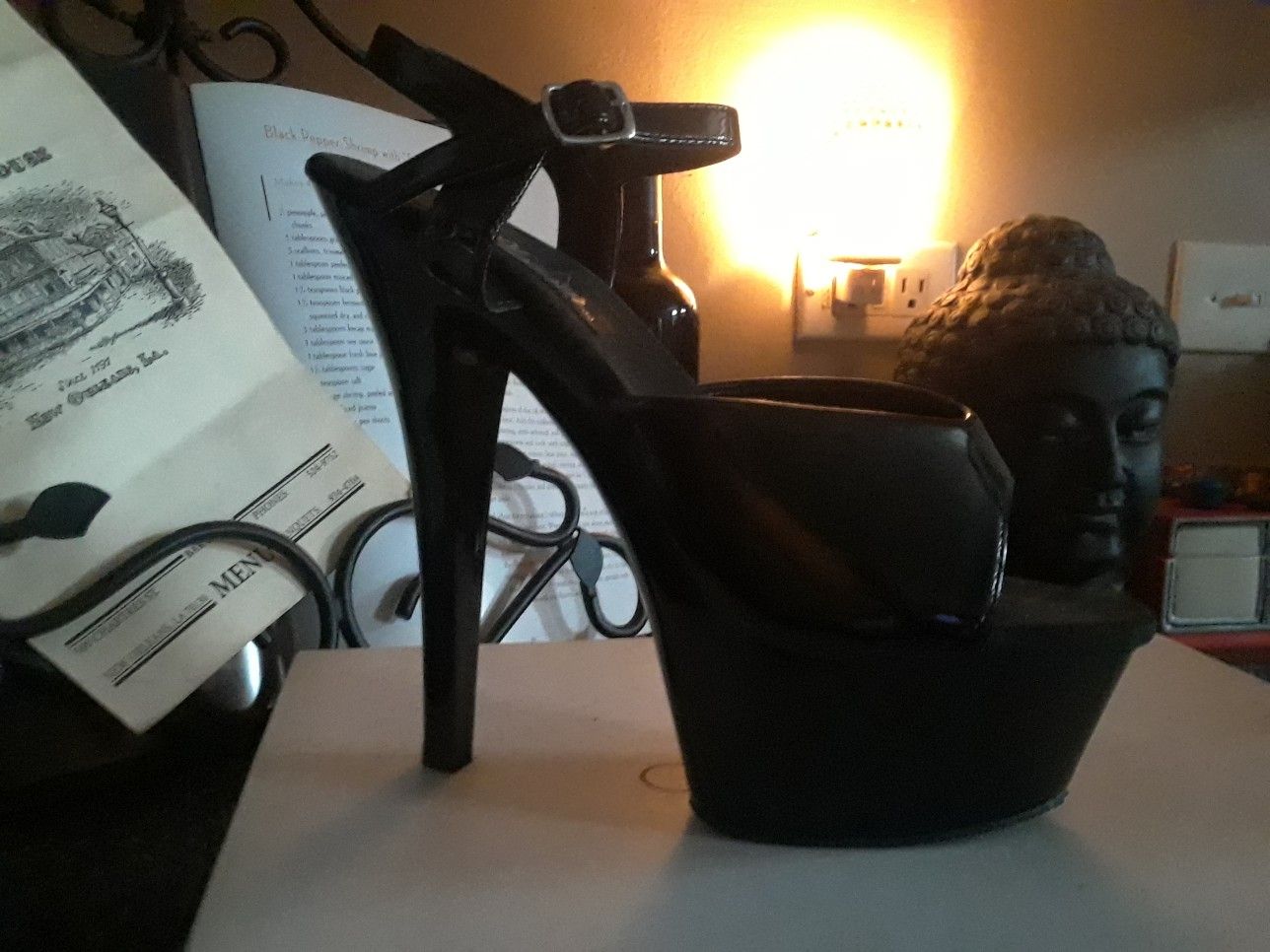 Platform Black Stiletto size 7