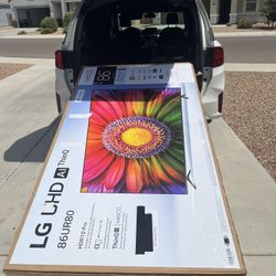 86 Lg Tv Smart 4k HDTV In Box $55 Down On Financing free delivery