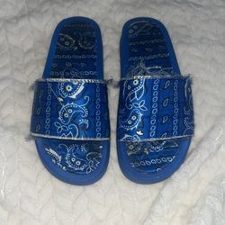 Blue Bandanna Slides💙