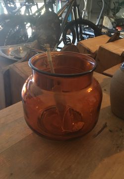 VINTAGE ORANGE VASE
