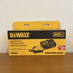 Dewalt 6.0 Ah Battery Pack & Charger Kit (DCB206C) **Brand New**